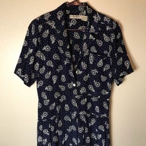 LIZ CLAIBORNE Button Down Belted Dress
